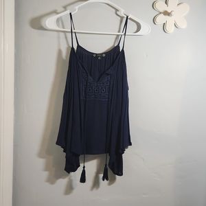 Iris small blue off the shoulder top